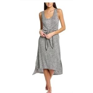 La Blanca Midi Tie Waist Sundress Heathered Grey Size Large